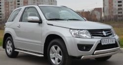 24 649 р. Широкая защита порогов (3 дв.) SLITKOFF Suzuki Grand Vitara JT 3 двери 2-ой рестайлинг (2012-2016)  с доставкой в г. Кемерово. Увеличить фотографию 3