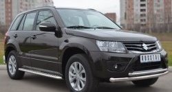 24 649 р. Широкая защита порогов (5 дв.) SLITKOFF Suzuki Grand Vitara JT 5 дверей 2-ой рестайлинг (2012-2016)  с доставкой в г. Кемерово. Увеличить фотографию 4