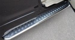 Широкая защита порогов (5 дв.) SLITKOFF Suzuki Grand Vitara  JT 5 дверей (2012-2016) 2-ой рестайлинг
