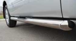 83 999 р. Защита порогов с пластиковыми вставками для ног из круглой трубы диаметром 76 мм (3 дв.) Russtal Suzuki Grand Vitara JT 3 двери 2-ой рестайлинг (2012-2016) (Защита порогов с со скосами на торцах (вариант 1))  с доставкой в г. Кемерово. Увеличить фотографию 4