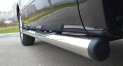 83 999 р. Защита порогов с пластиковыми вставками для ног из круглой трубы диаметром 76 мм (5 дв.) Russtal Suzuki Grand Vitara JT 5 дверей 2-ой рестайлинг (2012-2016) (Защита порогов с со скосами на торцах (вариант 1))  с доставкой в г. Кемерово. Увеличить фотографию 7