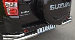 15 899 р. Защита заднего бампера (Ø63 и 42 мм, нержавейка) SLITKOFF  Suzuki Grand Vitara  JT 5 дверей (2012-2016) 2-ой рестайлинг  с доставкой в г. Кемерово. Увеличить фотографию 2