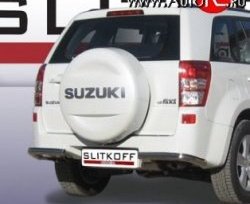 Защита заднего бампера из двух боковых уголков диаметром 57 мм Slitkoff Suzuki Grand Vitara  JT 3 двери (2005-2008) дорестайлинг