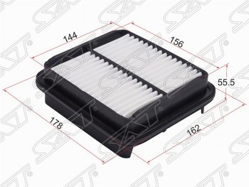 Фильтр воздушный двигателя SAT (178х162х55.5 mm) Suzuki Aerio  RA21S, RC51S - Liana ( хэтчбэк,  седан)