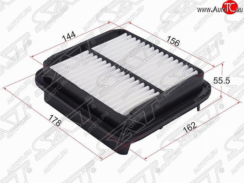 295 р. Фильтр воздушный двигателя SAT (178х162х55.5 mm)  Suzuki Aerio  RA21S, RC51S - Liana ( хэтчбэк,  седан)  с доставкой в г. Кемерово