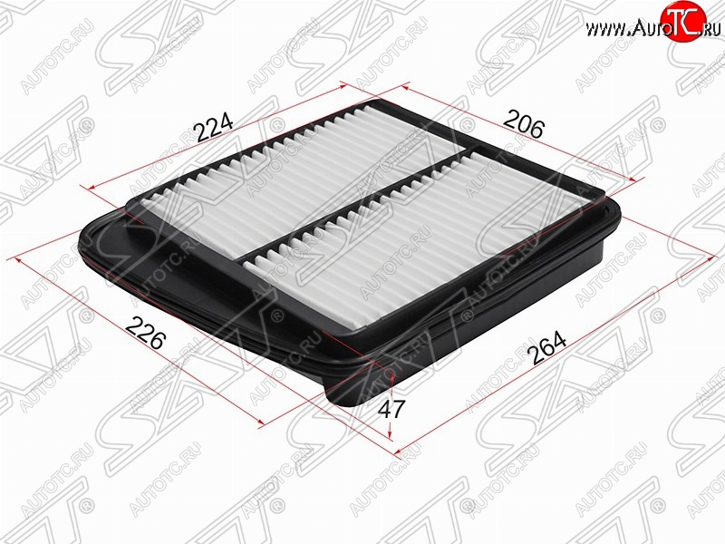 329 р. Фильтр воздушный двигателя 2.7 SAT (264/224х226/206х47 mm)  Suzuki Escudo  2 - Grand Vitara ( FTB03 3 двери,  3TD62, TL52 5 дверей)  с доставкой в г. Кемерово