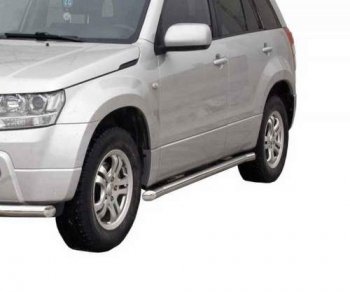 Защита порогов ТехноСфера (Техно Сфера) (нержавейка, 63.5 mm) Suzuki Grand Vitara  JT 5 дверей (2005-2016) дорестайлинг, 1-ый рестайлинг, 2-ой рестайлинг