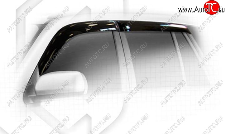 2 079 р. Дефлектора окон (TD54W, TD94W) CA-Plastic Suzuki Grand Vitara JT 5 дверей дорестайлинг (2005-2008) (Classic полупрозрачный, Без хром.молдинга, Крепление только на скотч)  с доставкой в г. Кемерово