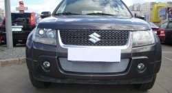 1 539 р. Сетка на бампер Russtal (хром)  Suzuki Grand Vitara ( JT 3 двери,  JT 5 дверей) (2008-2012) 1-ый рестайлинг, 1-ый рестайлинг  с доставкой в г. Кемерово. Увеличить фотографию 3