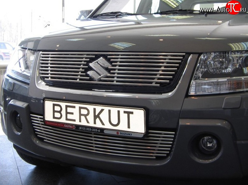 4 389 р. Декоративная вставка решетки радиатора (V2.0) Berkut Suzuki Grand Vitara JT 5 дверей дорестайлинг (2005-2008)  с доставкой в г. Кемерово
