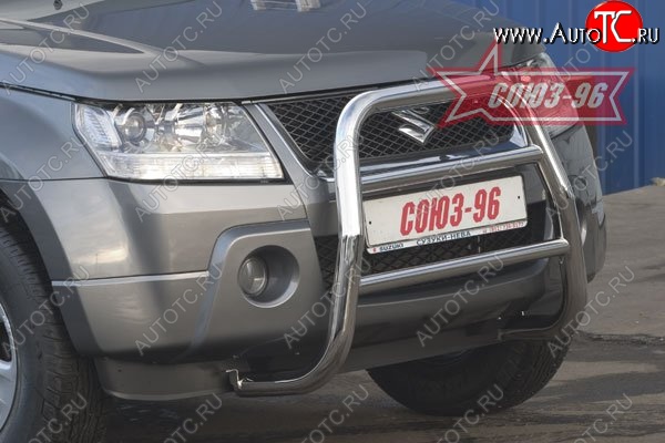 11 249 р. Защита переднего бампера Souz-96 (d60) Suzuki Grand Vitara JT 3 двери дорестайлинг (2005-2008)  с доставкой в г. Кемерово