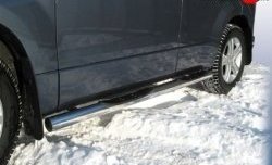 Защита порогов из трубы d76 мм с пластиковыми вставками для ног Slitkoff Suzuki Grand Vitara  JT 5 дверей (2008-2012) 1-ый рестайлинг