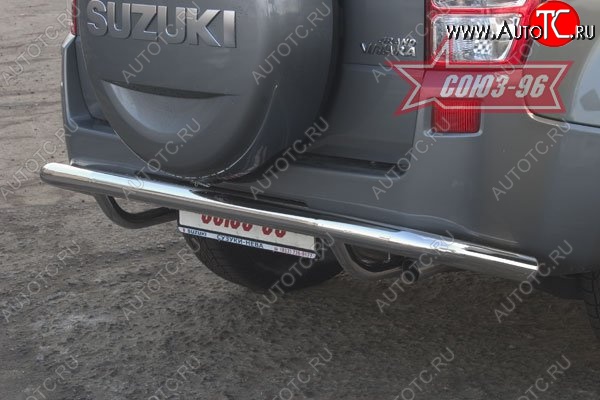 7 694 р. Защита заднего бампера Souz-96 (d60)  Suzuki Grand Vitara  JT 5 дверей (2005-2008) дорестайлинг  с доставкой в г. Кемерово
