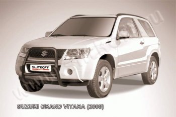 18 399 р. Кенгурятник d57 высокий  Suzuki Grand Vitara  JT 3 двери (2005-2008) дорестайлинг (Цвет: серебристый)  с доставкой в г. Кемерово. Увеличить фотографию 1