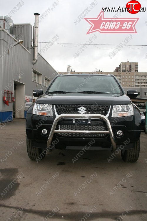 9 359 р. Защита переднего бампера Souz-96 (d60) Suzuki Grand Vitara JT 3 двери дорестайлинг (2005-2008)  с доставкой в г. Кемерово