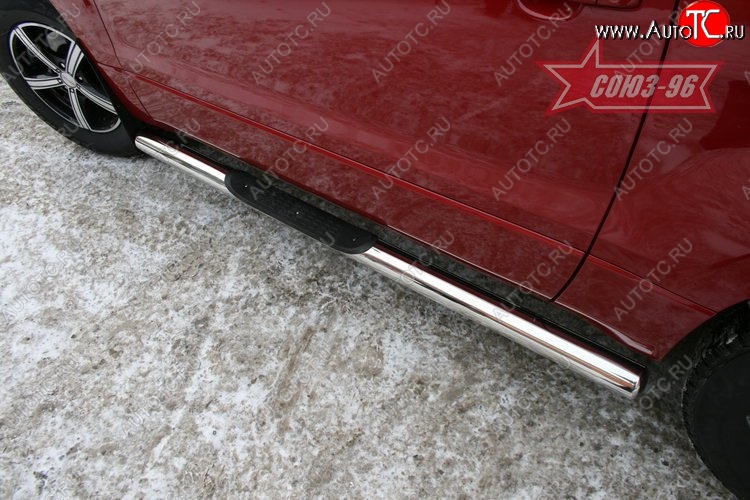 12 194 р. Защита порогов с проступью Souz-96 (d76) Suzuki Grand Vitara JT 3 двери дорестайлинг (2005-2008)  с доставкой в г. Кемерово