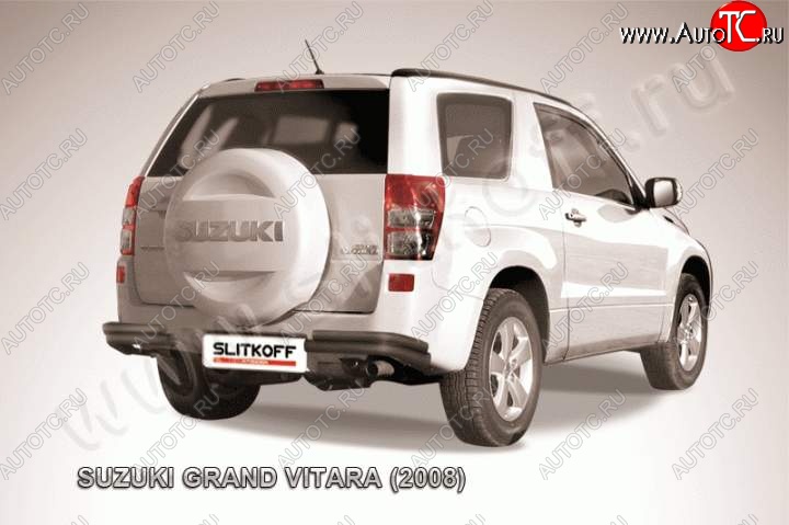 6 899 р. Уголки d57+d42 двойные  Suzuki Grand Vitara  JT 3 двери (2005-2008) дорестайлинг (Цвет: серебристый)  с доставкой в г. Кемерово