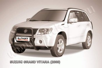 18 399 р. Кенгурятник d57 высокий  Suzuki Grand Vitara  JT 5 дверей (2005-2008) дорестайлинг (Цвет: серебристый)  с доставкой в г. Кемерово. Увеличить фотографию 1