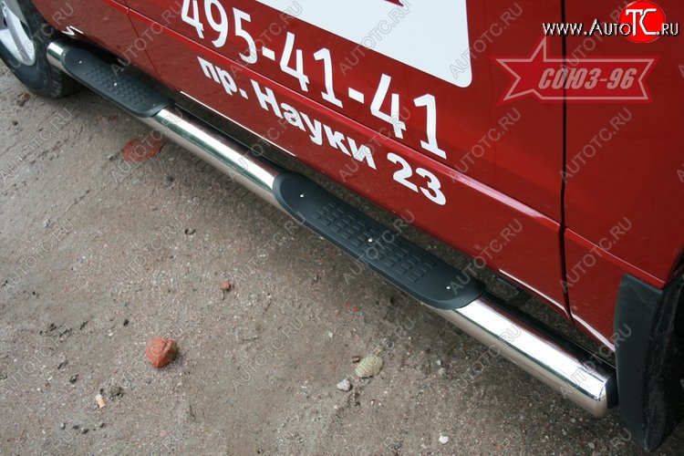 7 919 р. Защита порогов с проступью Souz-96 (d76) Suzuki Grand Vitara JT 5 дверей дорестайлинг (2005-2008)  с доставкой в г. Кемерово