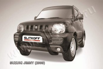 23 599 р. Кенгурятник d76 низкий  Suzuki Jimny  JB23/JB43 (2002-2012) 1-ый рестайлинг (Цвет: серебристый)  с доставкой в г. Кемерово. Увеличить фотографию 1