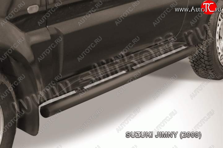 9 899 р. Защита порогов Slitkoff Suzuki Jimny JB23/JB43 1-ый рестайлинг (2002-2012) (Цвет: серебристый)  с доставкой в г. Кемерово