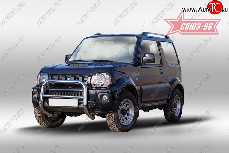 9 899 р. Защита переднего бампера Souz-96 (d60)  Suzuki Jimny  JB23/JB43 (2012-2018) 2-ой рестайлинг  с доставкой в г. Кемерово