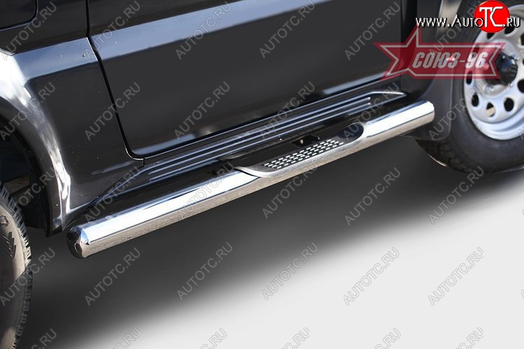 13 679 р. Защита порогов с проступью Souz-96 (d76) Suzuki Jimny JB23/JB43 2-ой рестайлинг (2012-2018)  с доставкой в г. Кемерово