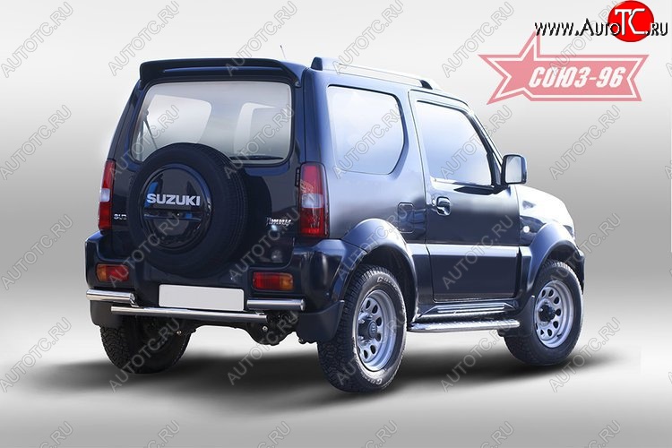 8 819 р. Защита заднего бампера из трёх труб (d60) Souz-96 Suzuki Jimny JB23/JB43 2-ой рестайлинг (2012-2018)  с доставкой в г. Кемерово