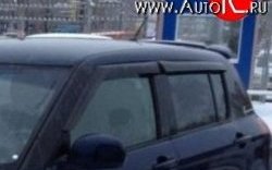 999 р. Комплект дефлекторов окон (ветровиков) 4 шт. (хетчбек) Russtal Suzuki Swift ZC дорестайлинг, хэтчбэк 5 дв. (2003-2008)  с доставкой в г. Кемерово. Увеличить фотографию 1