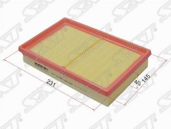 Фильтр воздушный двигателя (M15, 16) SAT (231x145x40 mm) Suzuki Swift  ZC (2003-2008) дорестайлинг, хэтчбэк 5 дв.