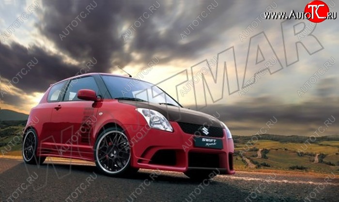 27 899 р. Передний бампер R1 Suzuki Swift ZC дорестайлинг, хэтчбэк 5 дв. (2003-2008)  с доставкой в г. Кемерово