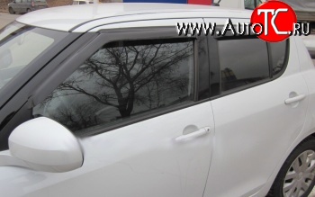 3 989 р. Дефлекторы окон (ветровики) Novline 4 шт. Suzuki Swift ZC72S дорестайлинг, хэтчбэк 5 дв. (2010-2013)  с доставкой в г. Кемерово