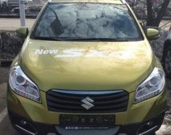 2 199 р. Сетка на бампер Russtal (хром) Suzuki SX4 JYB, JYA хэтчбэк дорестайлинг (2013-2016)  с доставкой в г. Кемерово. Увеличить фотографию 2