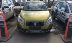 2 199 р. Сетка на бампер Russtal (хром) Suzuki SX4 JYB, JYA хэтчбэк дорестайлинг (2013-2016)  с доставкой в г. Кемерово. Увеличить фотографию 3