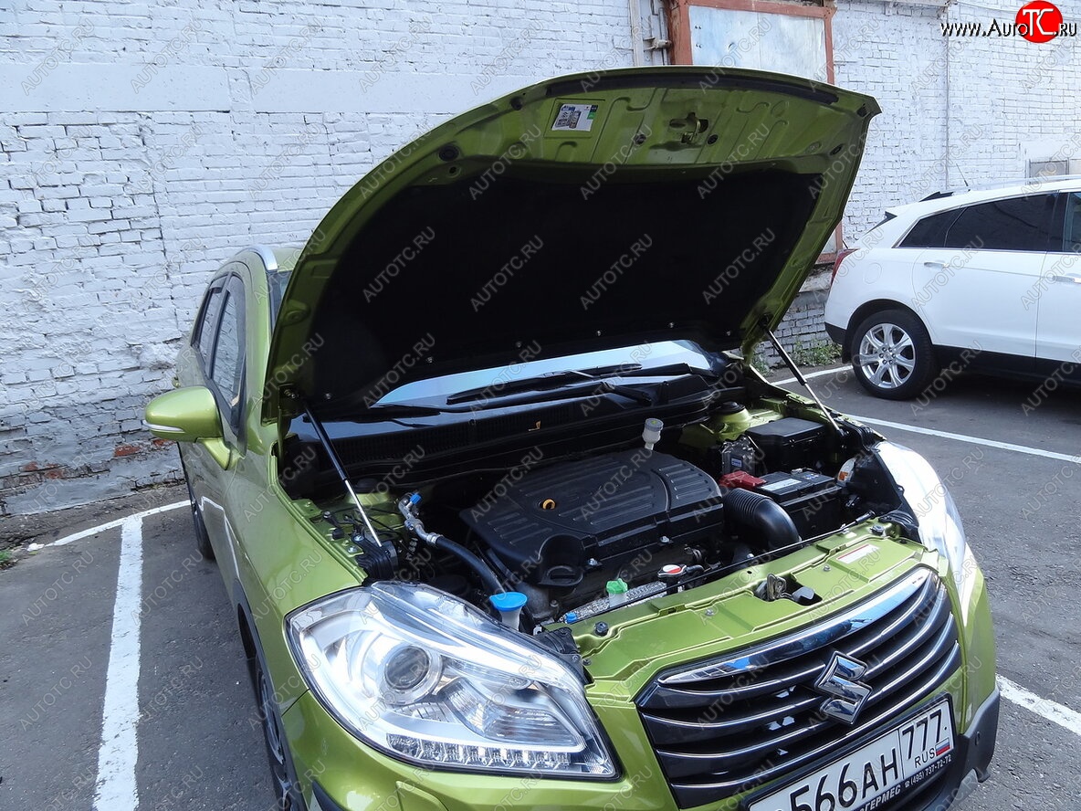 2 049 р. Упоры капота Russtal Suzuki SX4 JYB, JYA хэтчбэк дорестайлинг (2013-2016)  с доставкой в г. Кемерово