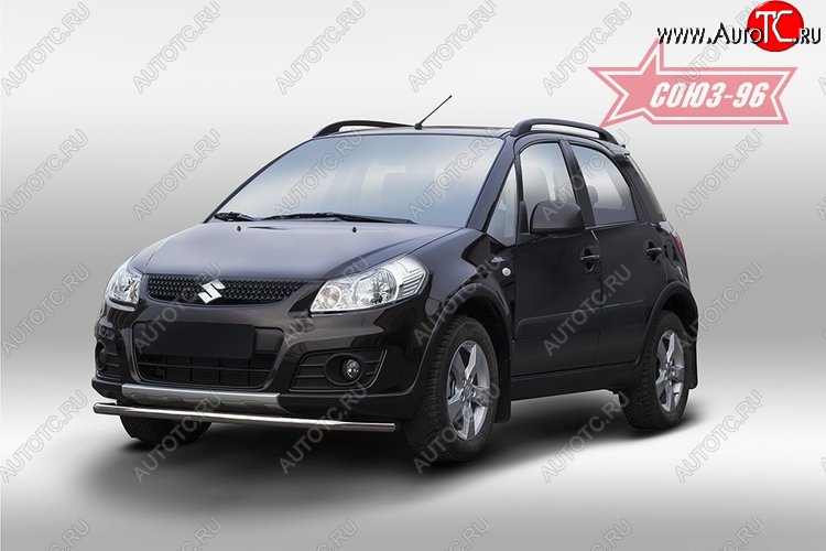 8 819 р. Защита переднего бампера одинарная Souz-96 (d42). Suzuki SX4 JYB, JYA хэтчбэк дорестайлинг (2013-2016)  с доставкой в г. Кемерово