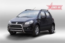 9 809 р. Защита переднего бампера Souz-96 (d60)  Suzuki SX4  JYB, JYA (2013-2016) хэтчбэк дорестайлинг  с доставкой в г. Кемерово. Увеличить фотографию 1