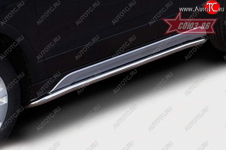 10 214 р. Защита порогов Souz-96 (d42) Suzuki SX4 JYB, JYA хэтчбэк дорестайлинг (2013-2016)  с доставкой в г. Кемерово