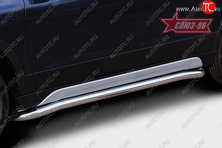 11 969 р. Защита порогов Souz-96 (d60) Suzuki SX4 JYB, JYA хэтчбэк дорестайлинг (2013-2016)  с доставкой в г. Кемерово