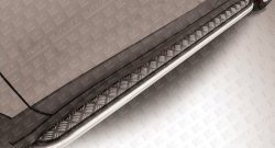 Широкая защита порогов Slitkoff Suzuki SX4  JYB, JYA (2013-2016) хэтчбэк дорестайлинг