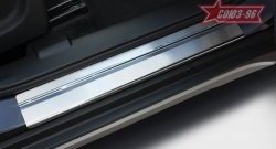 2 294 р. Накладки на внутренние пороги Souz-96 Suzuki SX4 JYB, JYA хэтчбэк дорестайлинг (2013-2016)  с доставкой в г. Кемерово. Увеличить фотографию 2