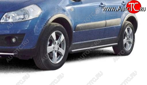 26 799 р. Защита порогов ТехноСфера (Техно Сфера) (нержавейка, 63.5 mm) Suzuki SX4 GYA,GYB  рестайлинг, хэтчбэк (2010-2016)  с доставкой в г. Кемерово