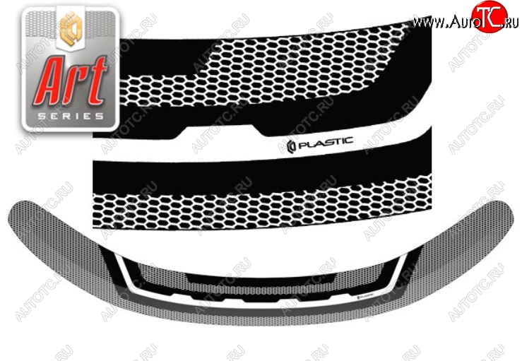 2 559 р. Дефлектор капота CA-Plastiс  Suzuki Vitara  LY (2015-2025) дорестайлинг, рестайлинг (Серия Art серебро)  с доставкой в г. Кемерово