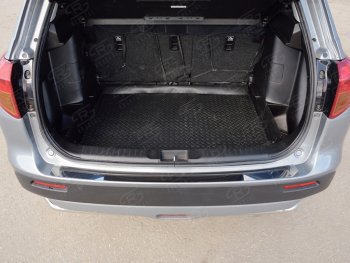 1 659 р. Накладка защитная на задний бампер Russtal (лист нерж зеркальный) Suzuki Vitara LY дорестайлинг (2015-2019)  с доставкой в г. Кемерово. Увеличить фотографию 2