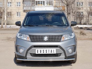14 799 р. Одинарная защита переднего бампера диаметром 42 мм SLITKOFF Suzuki Vitara LY дорестайлинг (2015-2019)  с доставкой в г. Кемерово. Увеличить фотографию 2