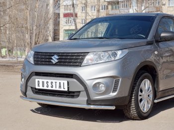 14 799 р. Одинарная защита переднего бампера диаметром 42 мм SLITKOFF Suzuki Vitara LY дорестайлинг (2015-2019)  с доставкой в г. Кемерово. Увеличить фотографию 3