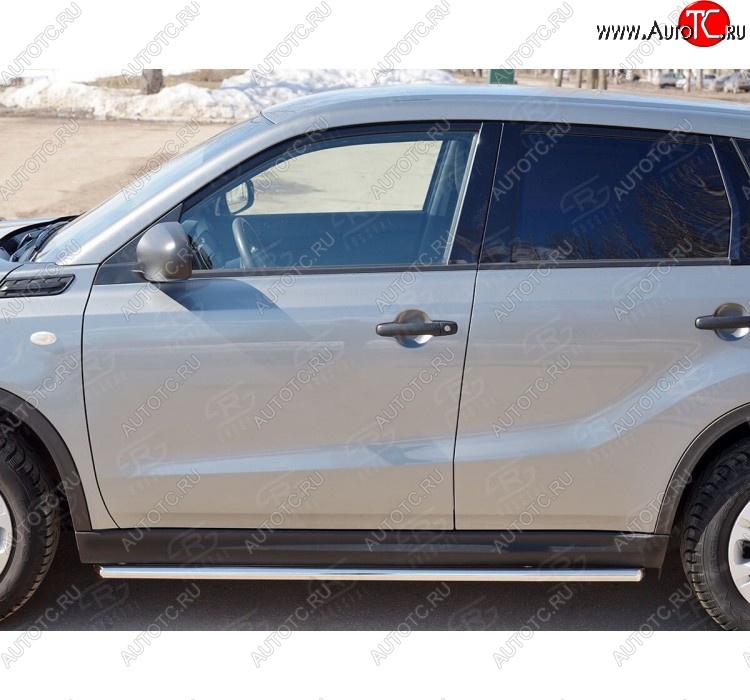 17 299 р. Защита порогов SLITKOFF из круглой трубы диаметром 42 мм v1 Suzuki Vitara LY дорестайлинг (2015-2019)  с доставкой в г. Кемерово