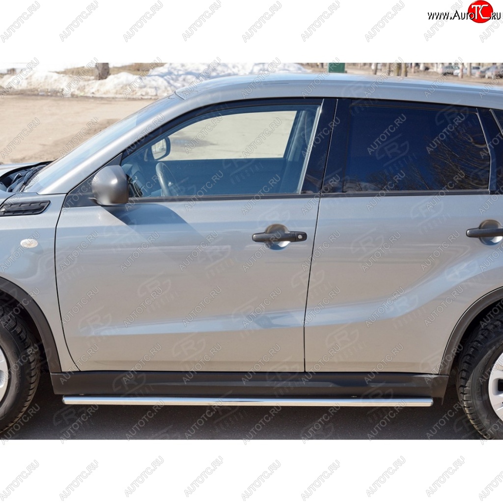 17 299 р. Защита порогов SLITKOFF из круглой трубы диаметром 42 мм v3 Suzuki Vitara LY дорестайлинг (2015-2019)  с доставкой в г. Кемерово