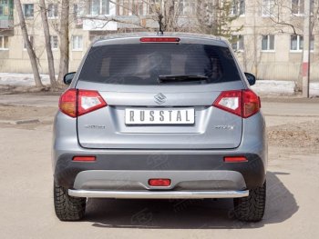 15 999 р. Одинарная защита заднего бампера из трубы диаметром 63 мм SLITKOFF  Suzuki Vitara  LY (2015-2019) дорестайлинг  с доставкой в г. Кемерово. Увеличить фотографию 2