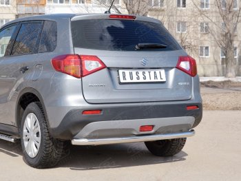 15 999 р. Одинарная защита заднего бампера из трубы диаметром 63 мм SLITKOFF  Suzuki Vitara  LY (2015-2019) дорестайлинг  с доставкой в г. Кемерово. Увеличить фотографию 3